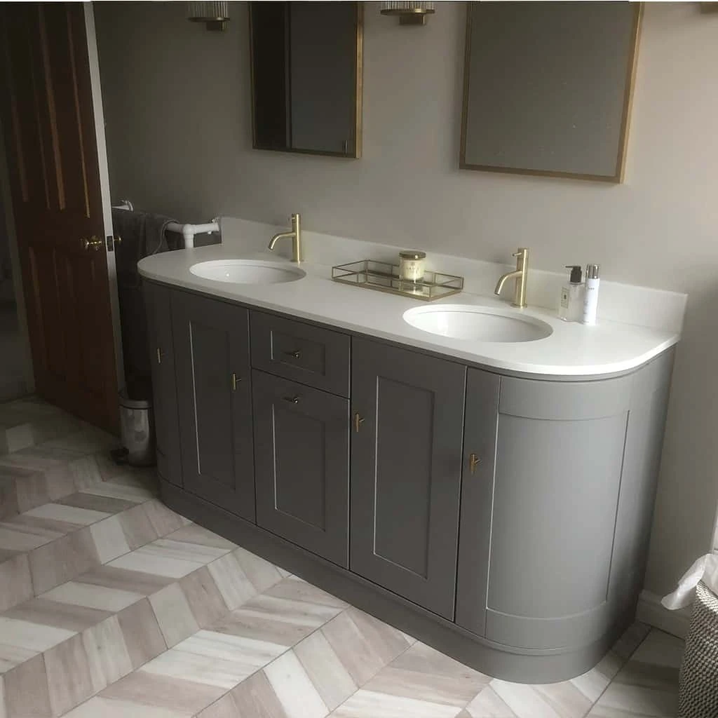 Emily Painted Bathroom Vanity Undermount Basin Unit | Harvey George